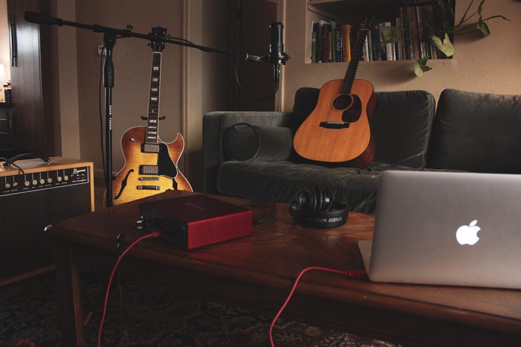 Perfect recording setup for living room or apartment